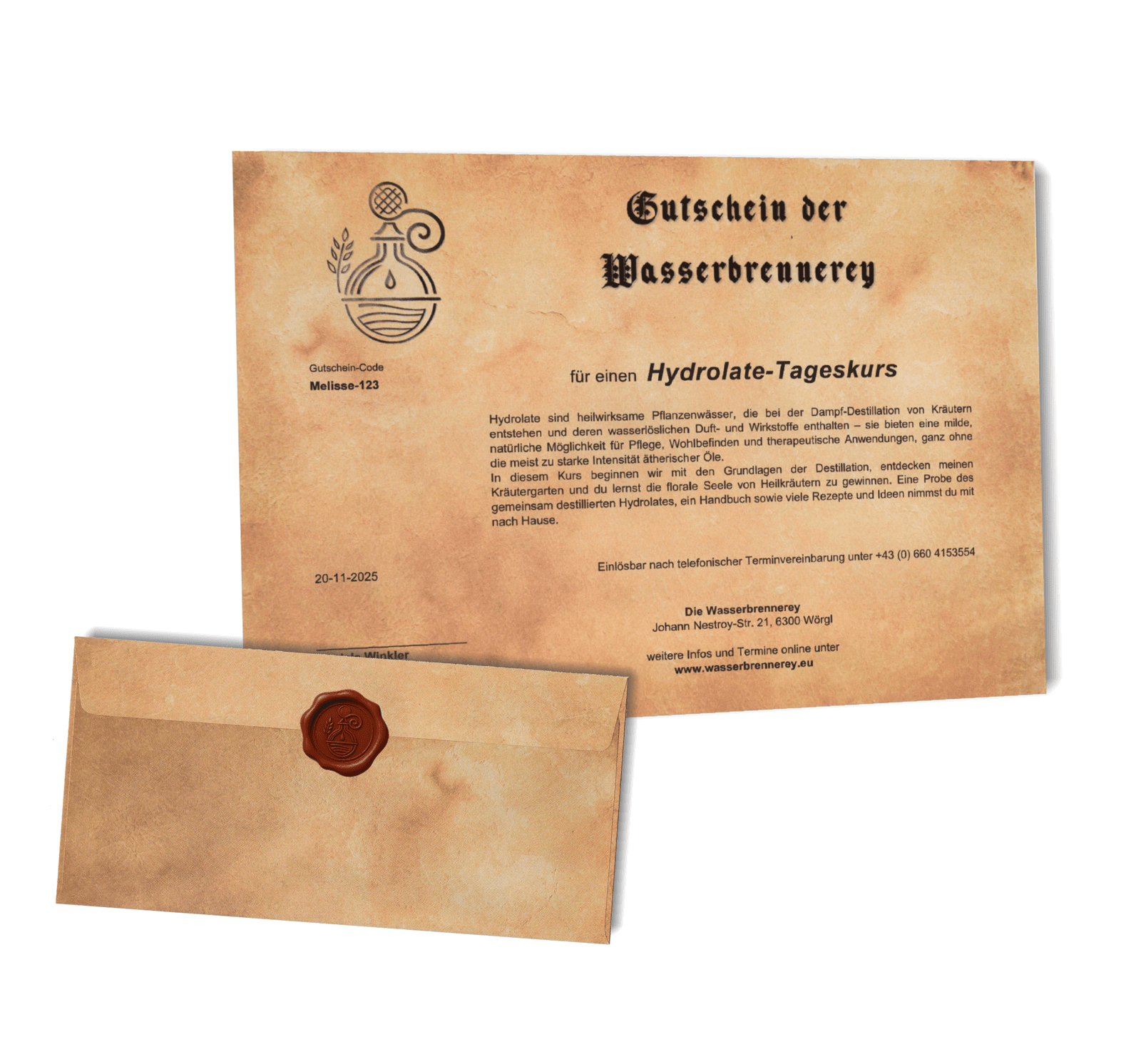 Gutschein Hydrolate-Tageskurs
