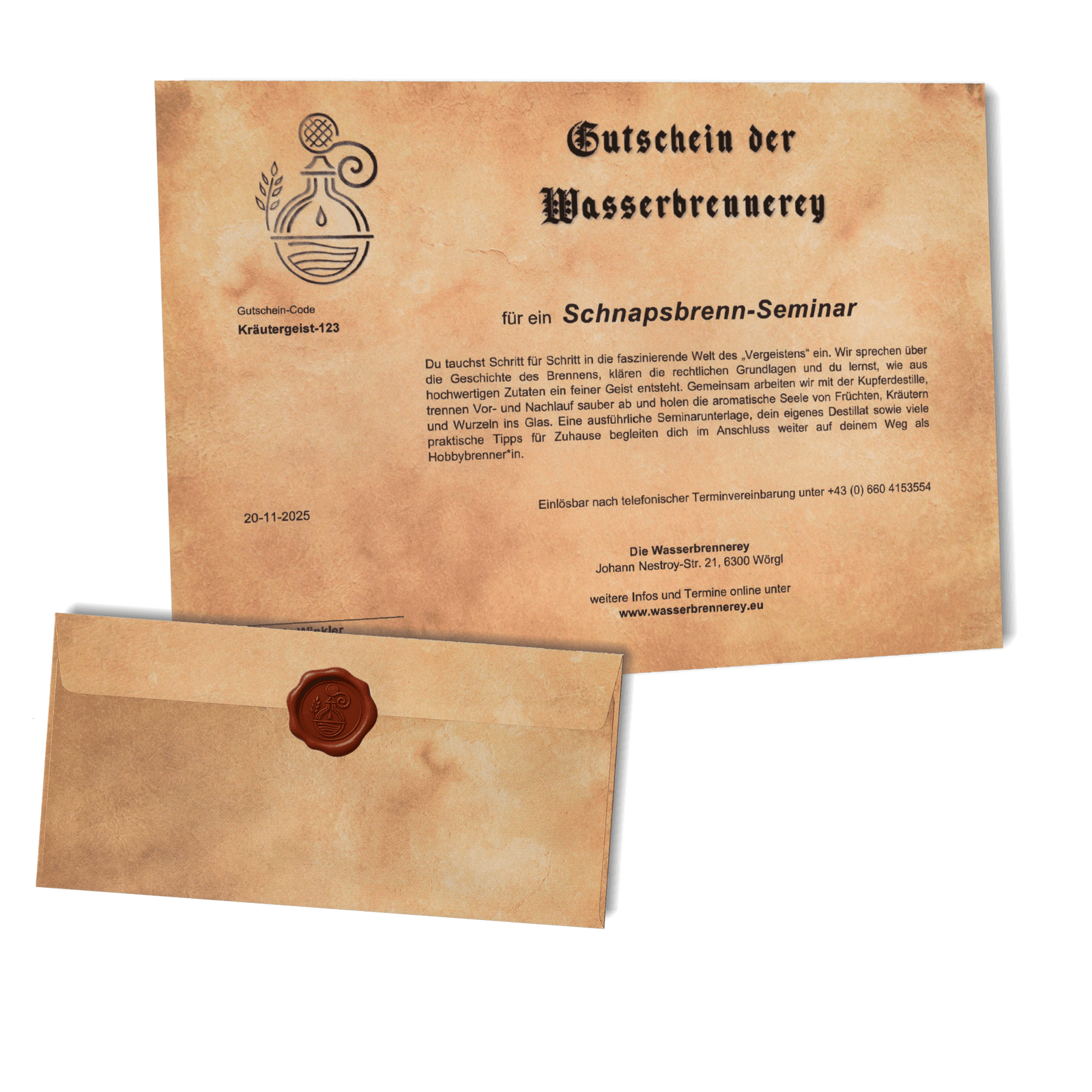 Gutschein Schnapsbrenn-Seminar